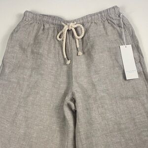 Calypso St. Barth 100% Linen Wide Leg Drawstring & Elastic Waist Pants XS NWT